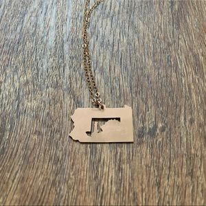 Handmade Rose Gold Pennsylvania Maryland Necklace